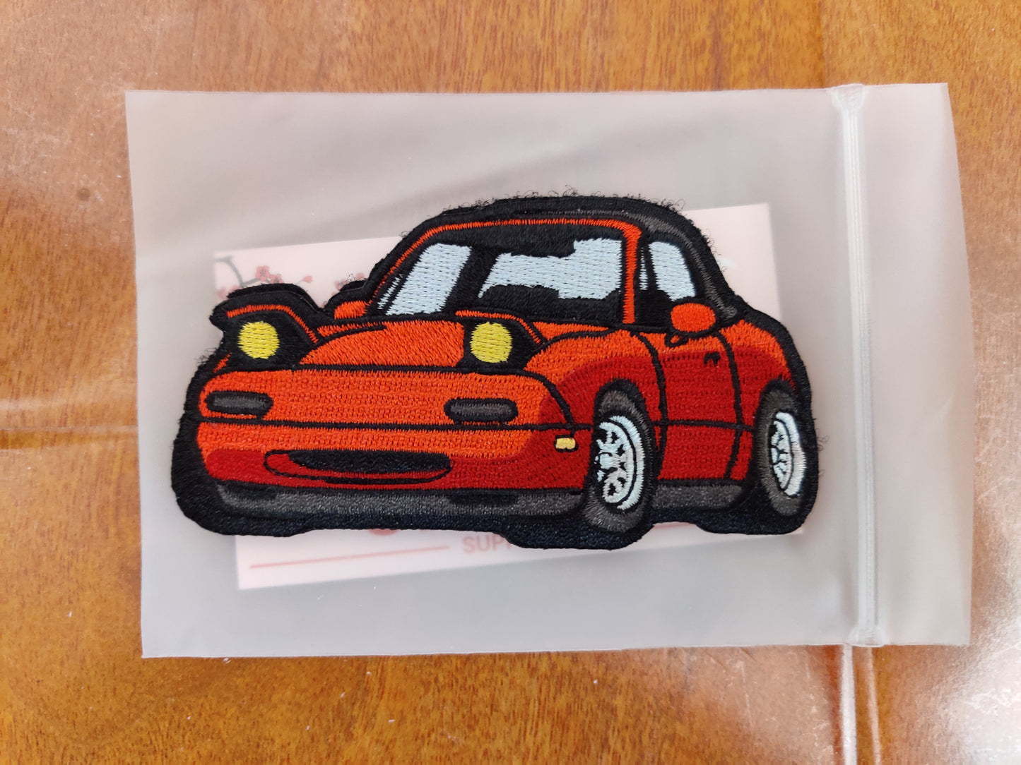 Packaged Mazda MX-5 Miata NA Hook and Loop JDM Meme Patch Ready for Shipping - Shiba Racing Store